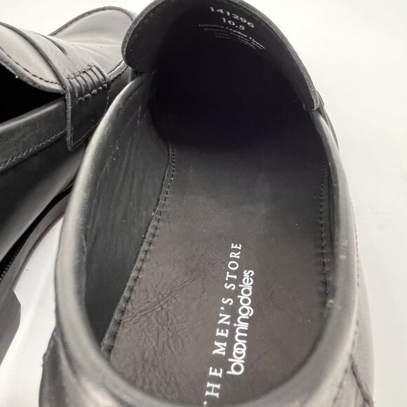 Bloomingdale’s Men’s Store Penny Loafer Black Size 10.5 Leather Slip On main image 10